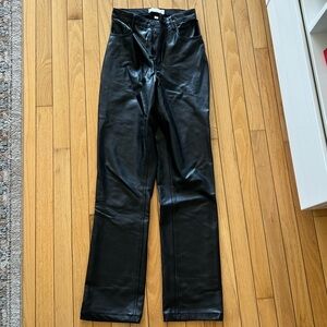 Abercrombie Curve Love High waisted Straight Faux Leather Pants